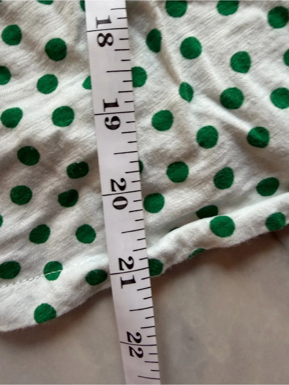 Boden White Blouse with Green Polka Dots